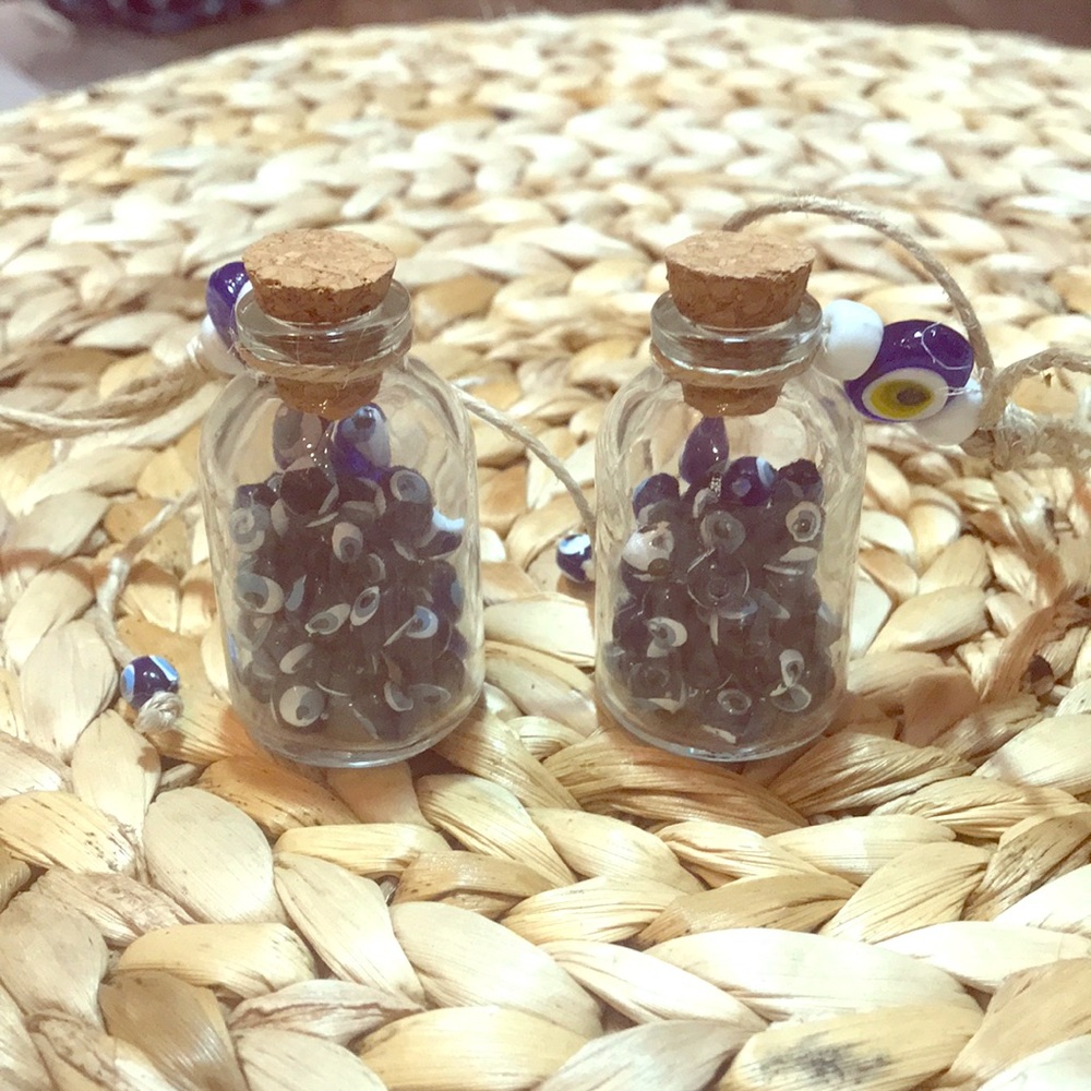 Evil eye bead bottle $6 EACH! Proceeds to charity!